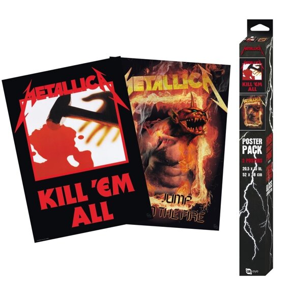 plakat METALLICA (zestaw 2 sztuk) - KILL'EM ALL/FIRE GUY