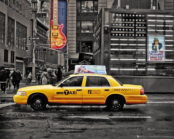 plakat NEW YORK - 7TH AVENUE TAXI