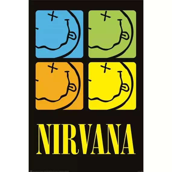 plakat NIRVANA - SMILEY SQUARES