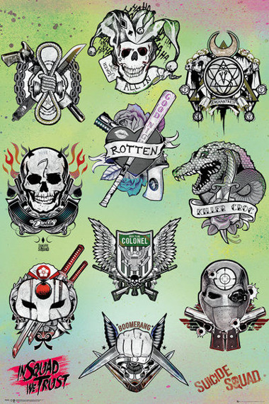 plakat SUICIDE SQUAD - TATTOO PARLOR