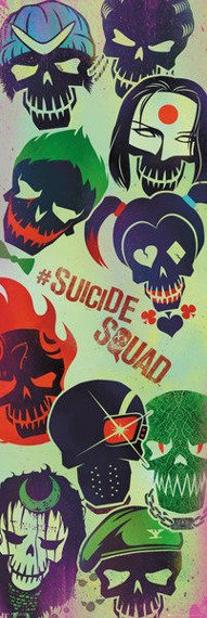 plakat na drzwi SUICIDE SQUAD - FACES