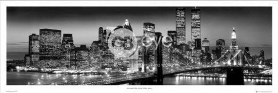 plakat panoramiczny NEW YORK - MANHATTAN BLACK - BERENHOLTZ