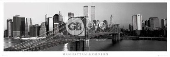 plakat panoramiczny NEW YORK - MANHATTAN MORNING