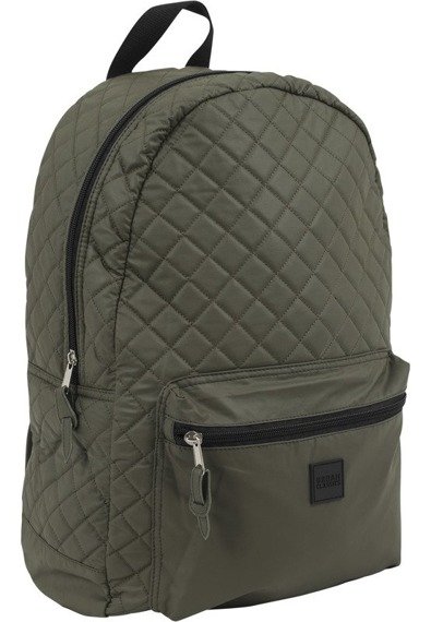 plecak DIAMOND QUILT LEATHER IMITATION BACKPACK olive