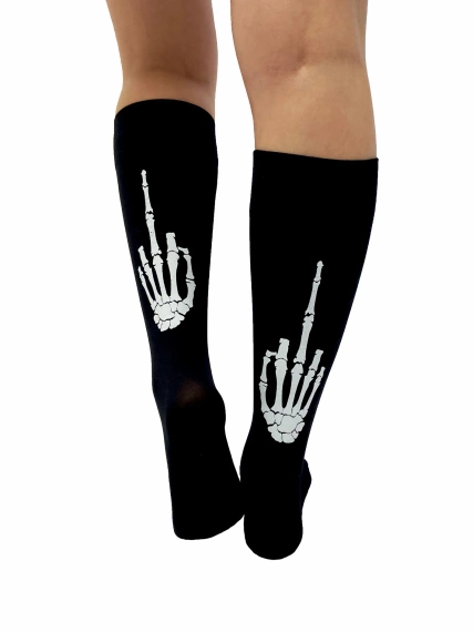 podkolanówki MIDDLE FINGER KNEE HIGH czarne