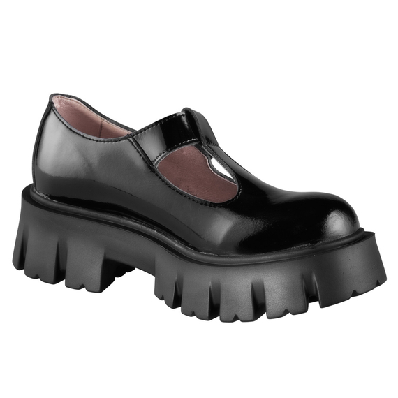 półbuty damskie ALTERCORE czarne (JANE VEGAN BLACK PATENT)