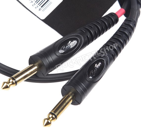 przewód audio BOSTON: 2 x DUŻY JACK MONO (6.3mm) - 1 x JACK STEREO (6,3mm) / 0,75m