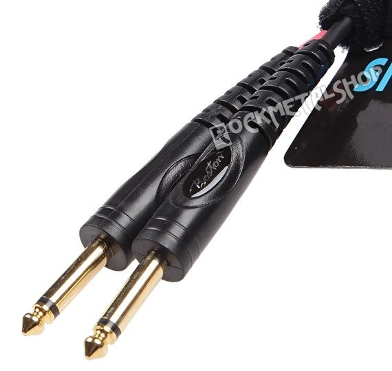 przewód audio BOSTON: 2x RCA (cinch) -  2x JACK MONO duży (6.3mm) / 75cm