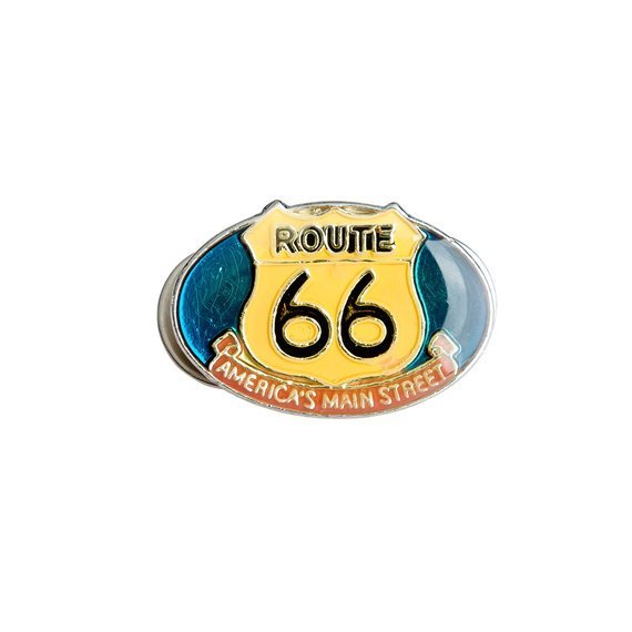 przypinka ROUTE 66 - sklep RockMetalShop.pl