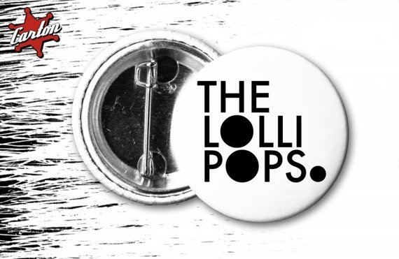 przypinka THE LOLLIPOPS - LOGO WHITE