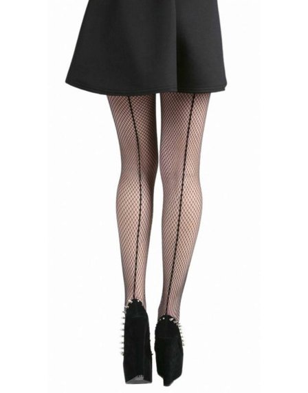 rajstopy FISHNET SEAMED KABARETKI czarne