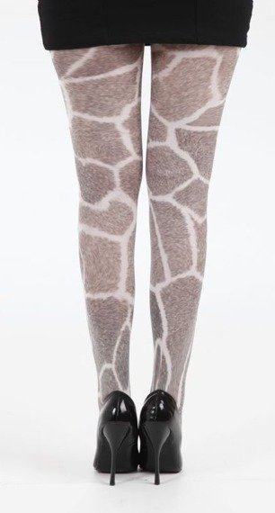 rajstopy Furry Giraffe Printed Tights - Multicoloured