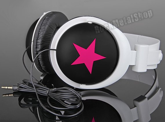 słuchawki HEADPHONE STAR PINK/BLACK 