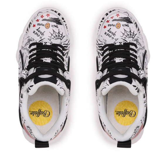 sneakersy BUFFALO - CORIN CLD GRAFFITI VEGAN WHITE 