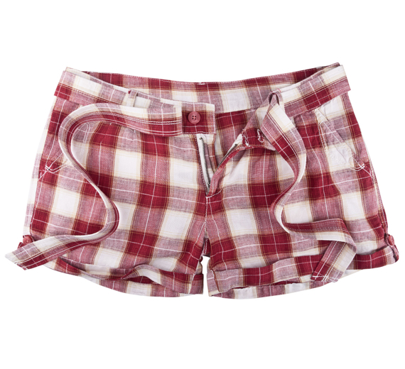 spodenki krótkie damskie LADIES HOT PANTS RED