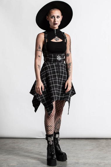 spódnica KILLSTAR - DAZED & CONFUSED (ASH TARTAN)