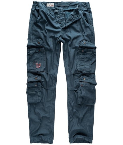 spodnie bojówki AIRBORNE VINTAGE TROUSERS SLIMMY NAVY