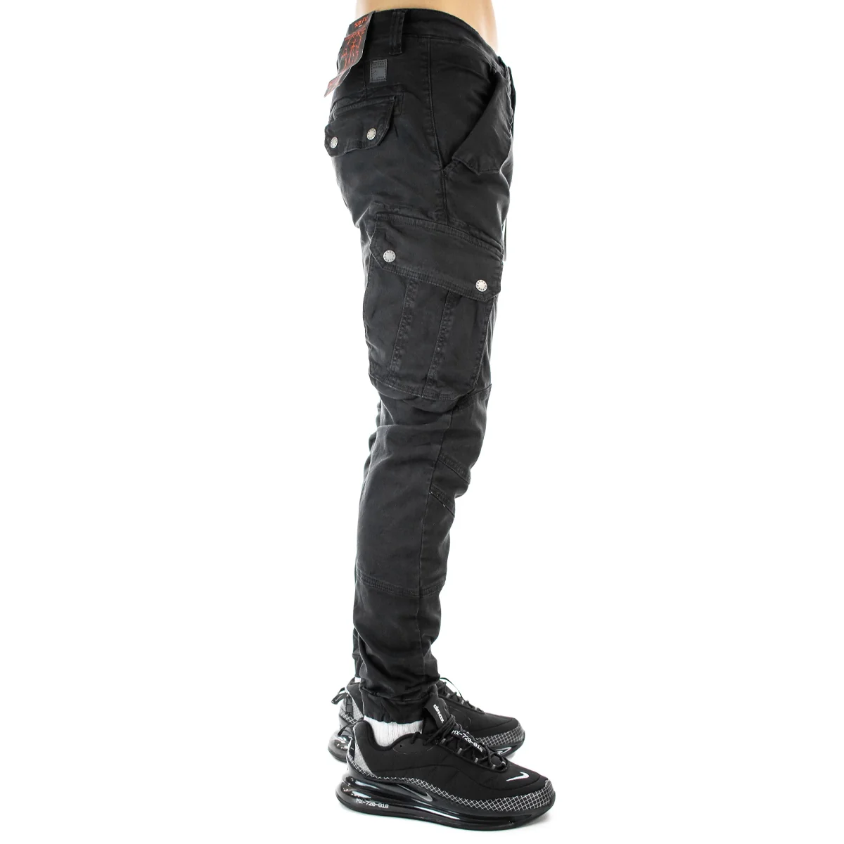 spodnie bojówki ALPHA INDUSTRIES - COMBAT PANT LW BLACK Slim Fit