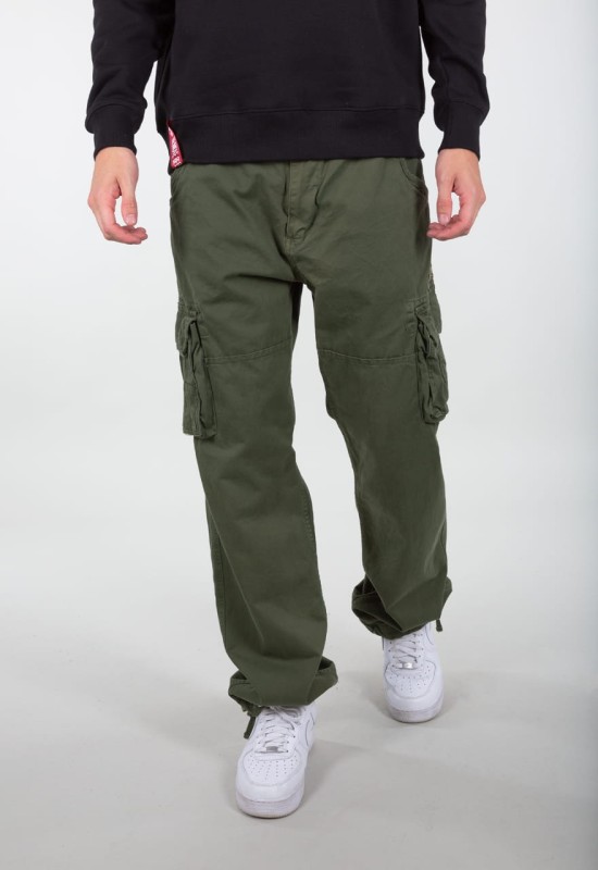 spodnie bojówki ALPHA INDUSTRIES - JET PANT DARK OLIV 