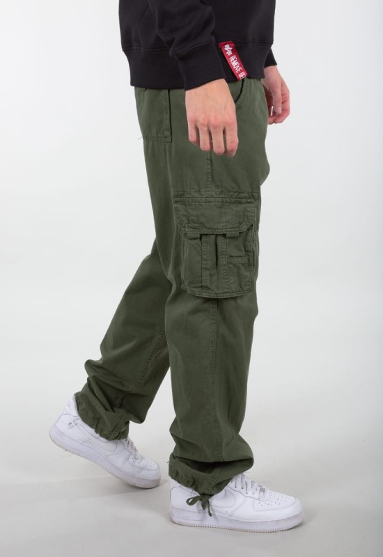 spodnie bojówki ALPHA INDUSTRIES - JET PANT DARK OLIV 