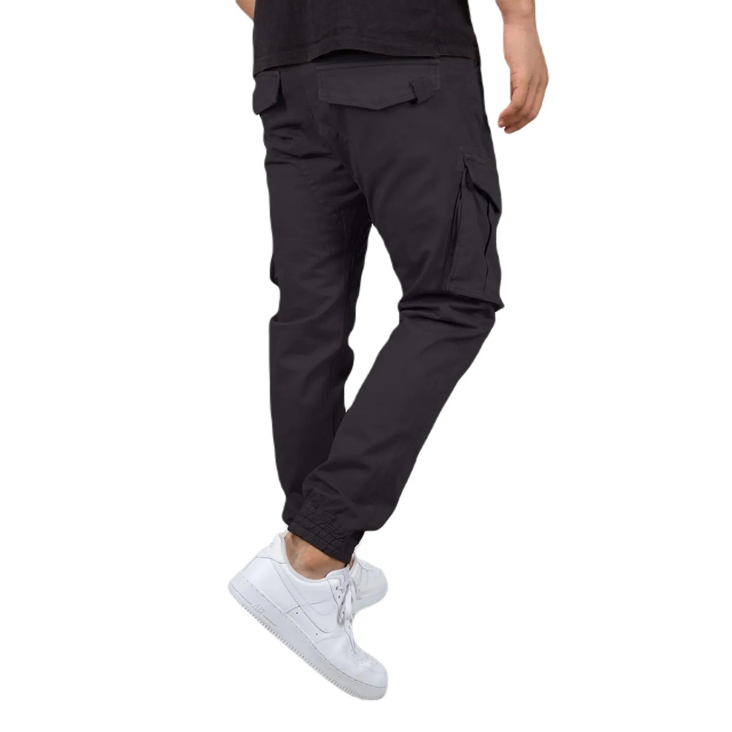 spodnie bojówki ALPHA INDUSTRIES - SPY DARK BLACK Slim Fit