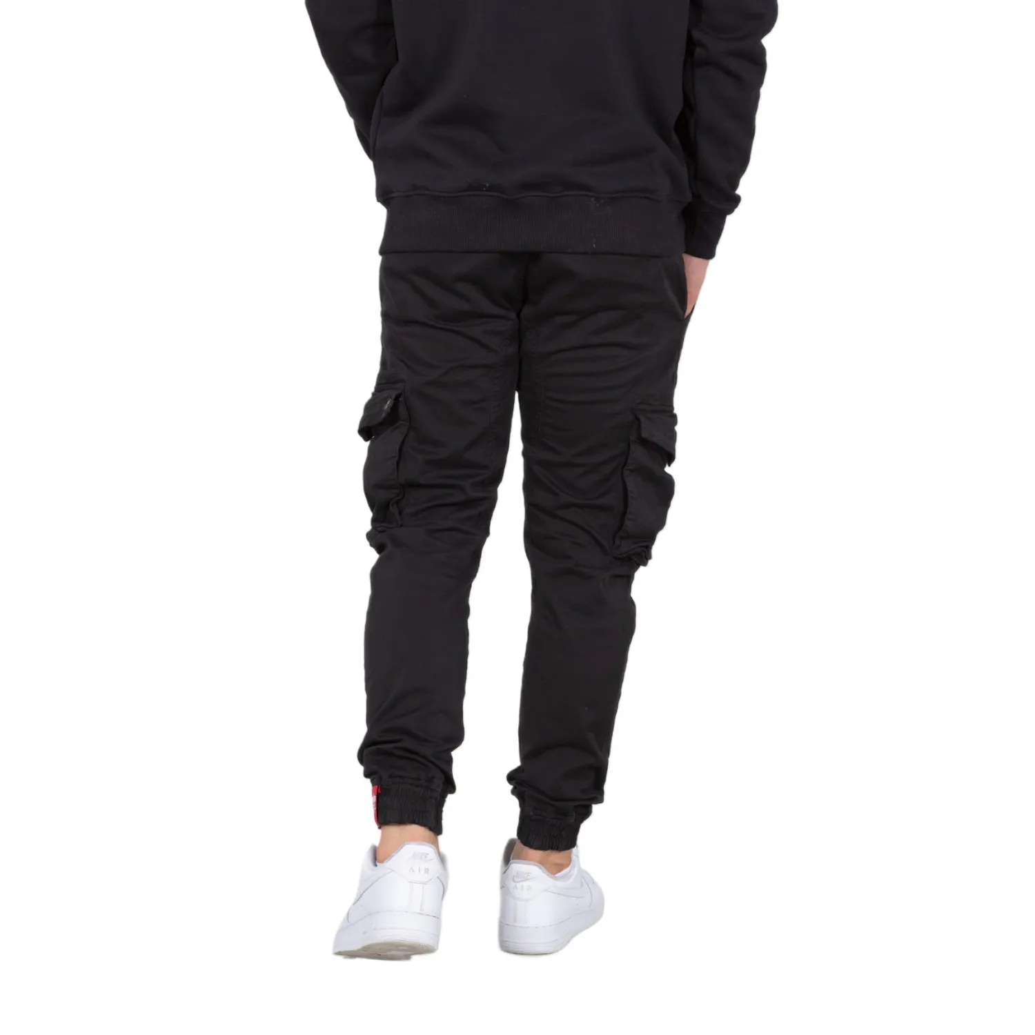 spodnie bojówki ALPHA INDUSTRIES - TWILL JOGGER BLACK