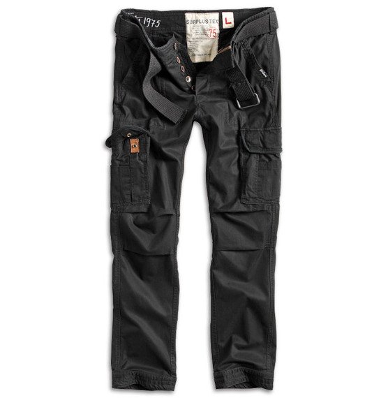 spodnie bojówki PREMIUM TROUSERS SLIMMY BLACK