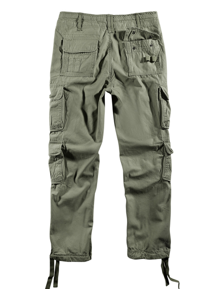 spodnie bojówki PURE SLIM FIT TROUSERS olive