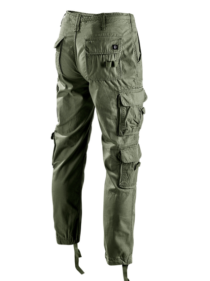 spodnie bojówki PURE SLIM FIT TROUSERS olive