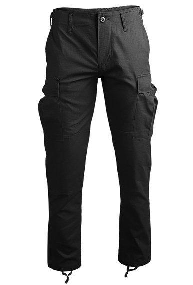 spodnie bojówki US BDU FELDHOSE R/S "SLIM FIT" BLACK