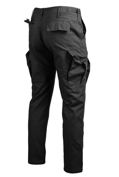 spodnie bojówki US BDU FELDHOSE R/S "SLIM FIT" BLACK