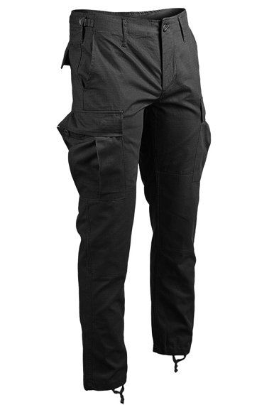 spodnie bojówki US BDU FELDHOSE R/S "SLIM FIT" BLACK