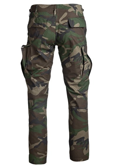 spodnie bojówki US BDU FELDHOSE R/S "SLIM FIT" WOODLAND