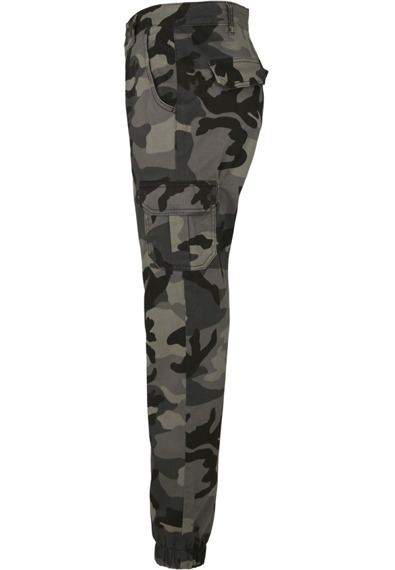 spodnie bojówki damskie HIGH WAIST CAMO darkcamo