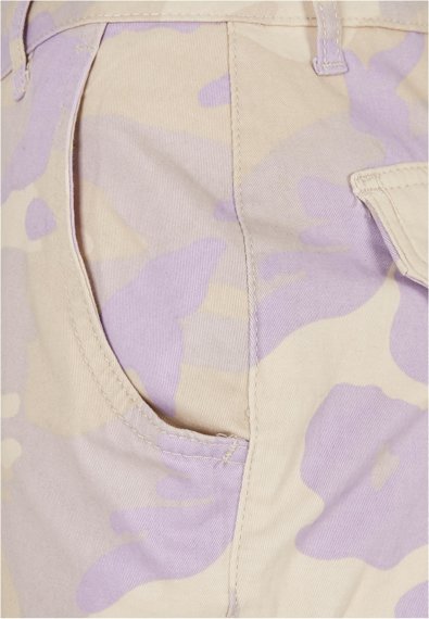 spodnie bojówki damskie HIGH WAIST CAMO lilaccamo