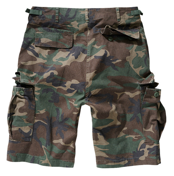 spodnie bojówki krótkie BDU RIPSTOP SHORTS - WOODLAND