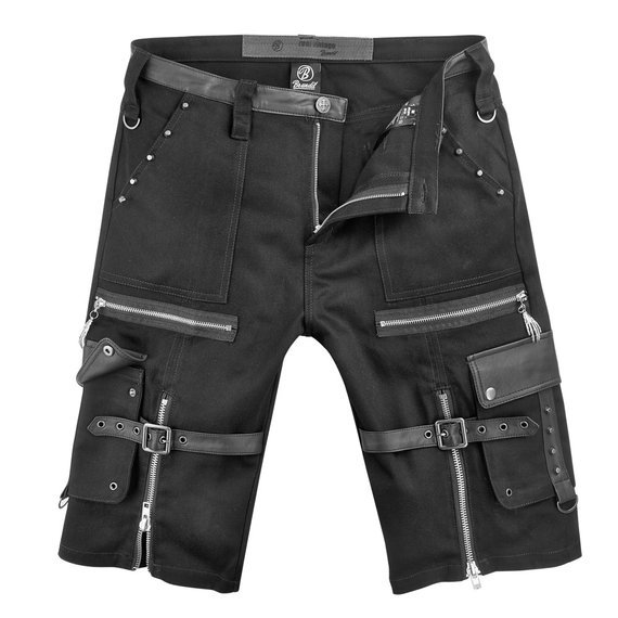 spodnie bojówki krótkie GOTHIC SHORTS - BLACK