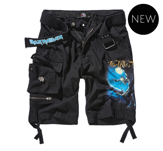 spodnie bojówki krótkie IRON MAIDEN SAVAGE SHORTS - FEAR OF THE DARK black