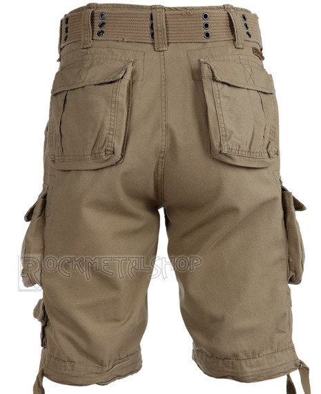 spodnie bojówki krótkie SAVAGE VINTAGE SHORTS - BEIGE