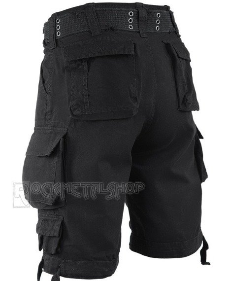 spodnie bojówki krótkie SAVAGE VINTAGE SHORTS - BLACK