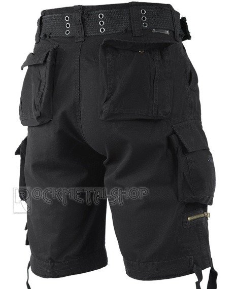 spodnie bojówki krótkie SAVAGE VINTAGE SHORTS - BLACK