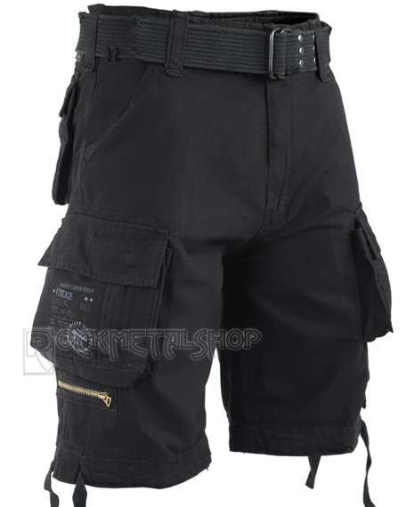 spodnie bojówki krótkie SAVAGE VINTAGE SHORTS - BLACK