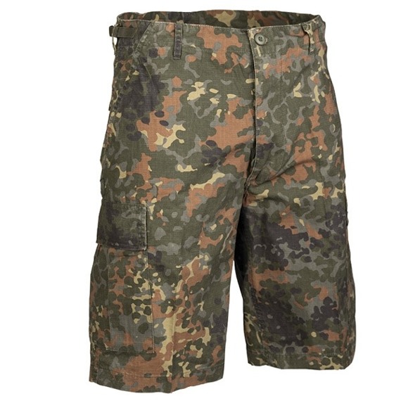 spodnie bojówki krótkie US BERMUDA RIP-STOP COTTON PREWASH FLECKTARN