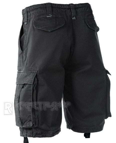 spodnie bojówki krótkie VINTAGE SHORTS - BLACK