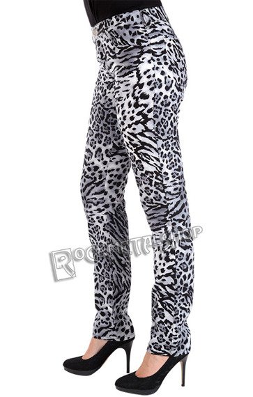 spodnie damskie CLOSE PANTS LEO black/white