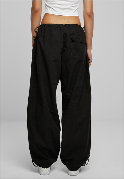 spodnie damskie LADIES COTTON PARACHUTE PANTS black