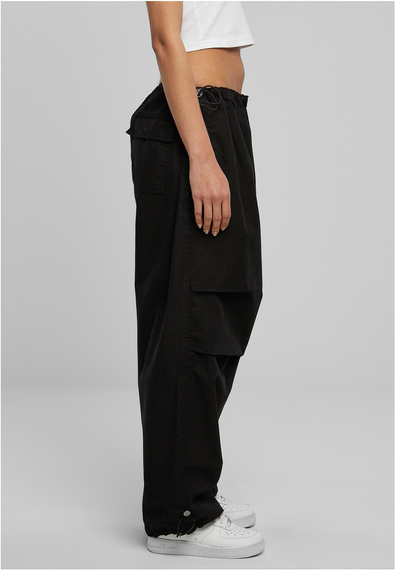 spodnie damskie LADIES COTTON PARACHUTE PANTS black