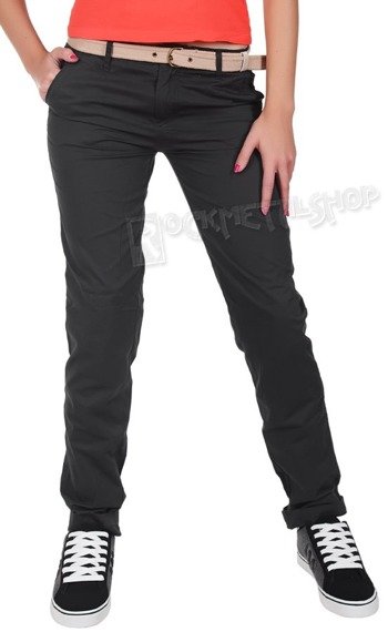 spodnie damskie XYLONTUM CHINO TROUSERS WN ANTHRACITE