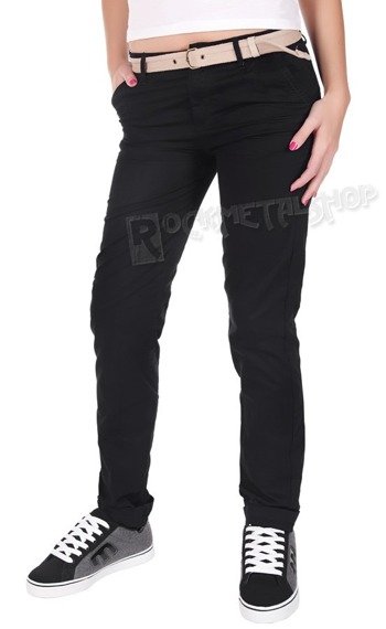 spodnie damskie XYLONTUM CHINO TROUSERS WN BLACK