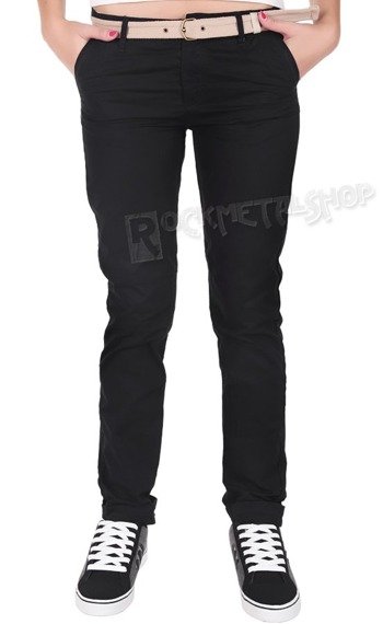 spodnie damskie XYLONTUM CHINO TROUSERS WN BLACK